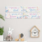4 Stück Inspirierende Zitate Holzschild, Du bist freundlich Du bist klug Du bist tapfer Du bist geliebt, Märchen Prinzessin Wandkunst Dekor für Zuhause Kinderzimmer Schlafzimmer Kindergarten, 29,97 x 9,91 cm Geschenke