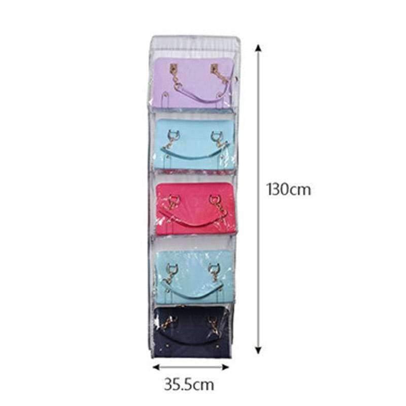 Kleiderschrank Hängender Lagerungsorganisator Kleiderschrank Handtaschenhalter mit 10 Taschen für Handtasche Einkaufstasche Zuhause Organisation Freund Geschenk