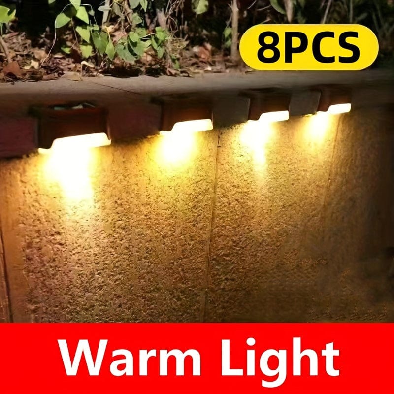 8/12 Packs Solarbodenlichter Außen, LED-Stufenlichter, wasserdichte Solarlichter, Balkonbeleuchtung Dekoration, Patioschritte Zaun, Außenwandleuchten Patio Garten Grundstück Villa Einfahrt Weg