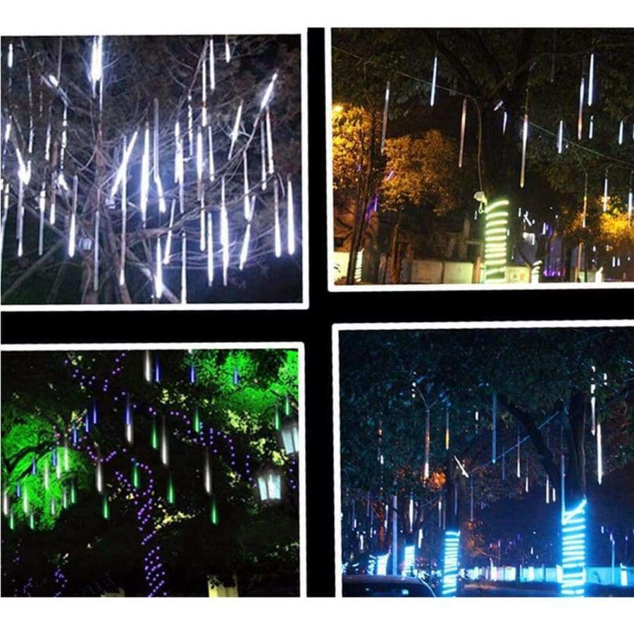 Wasserdicht 50cm 8-Rohr Urlaub Meteor Dusche Regen LED Lichterkette für Innen- und Außengärten Xmas Weihnachtsfeier Dekoration Baum