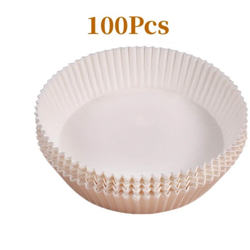 50/100Stk, Airfryer Einwegpapier Liner, Airfryer Einweg Liner, Antihaft Airfryer Backpapiere, Runde Airfryer Papier Liner, Antihaft Backpapier für Backen Rösten Mikrowelle, Küchenzubehör, Werkzeuge