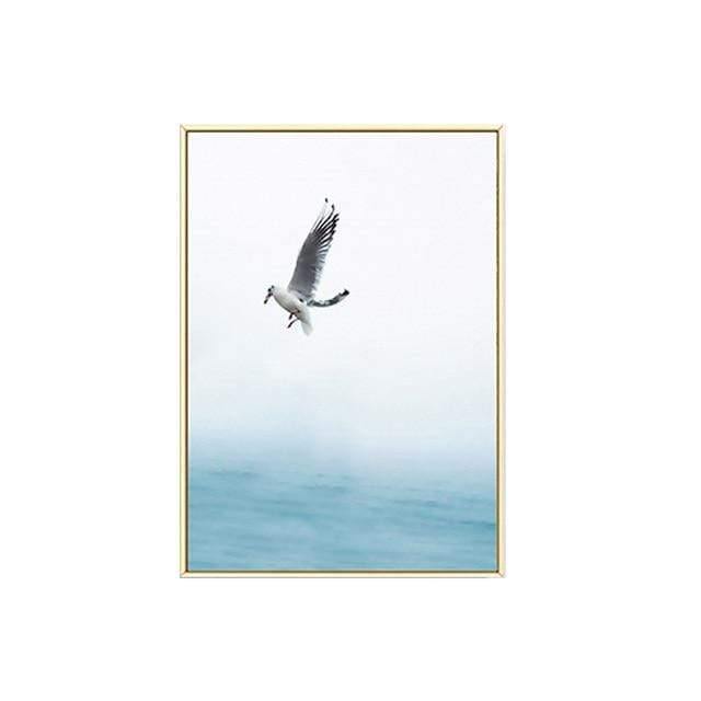 Leinwandmalerei Freie Möwen Wellen Strand Kunstposter Wohnzimmer Dekoration Meeresvögel Wand