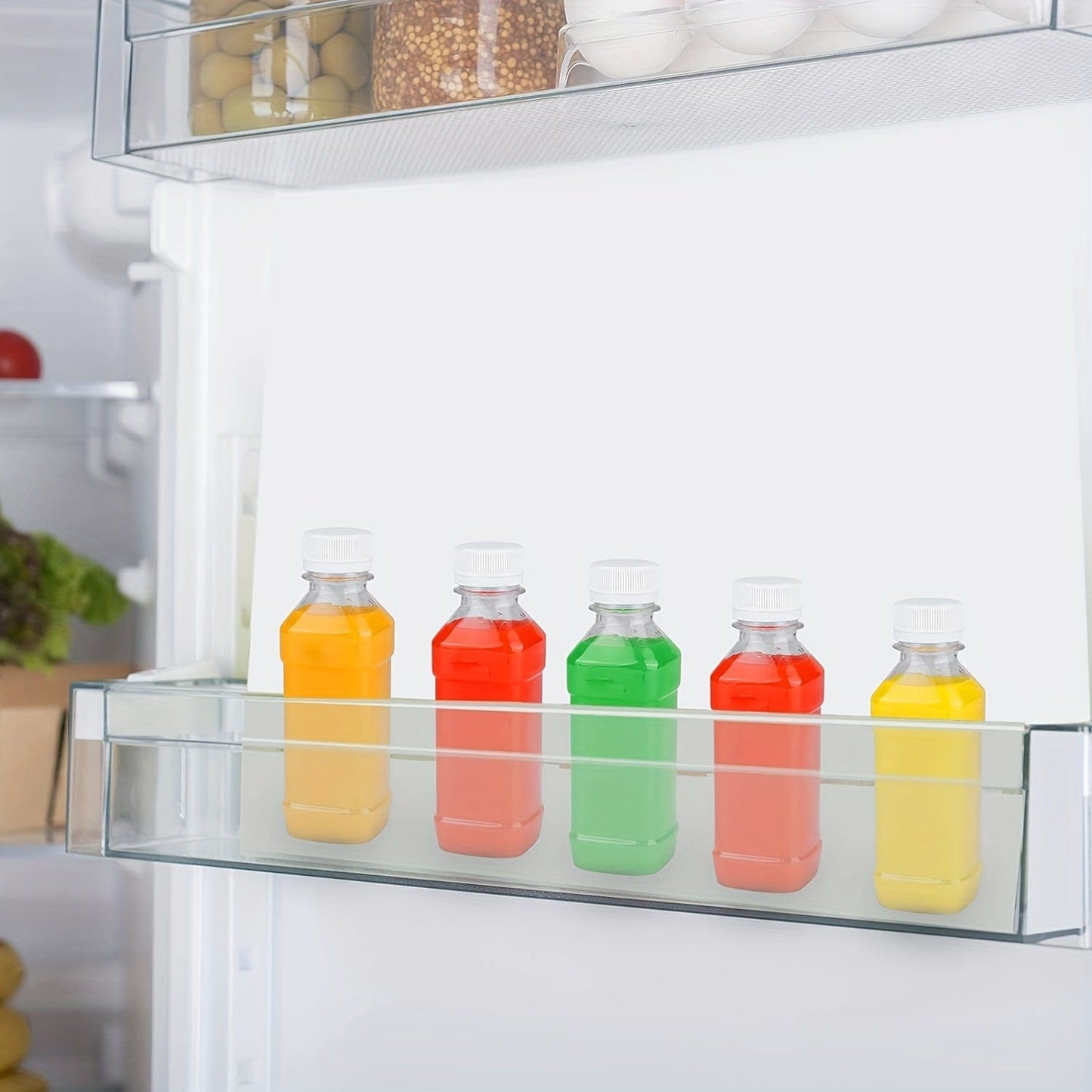 2 Stück, Kunststoffsaftflaschen, 100 ml/3,52 oz dünne Kunststoff wiederverwendbare Wasserbecher, tragbare Trinkbecher, Reagenzflaschen, Laborprobenflasche, Reise-Drinkware