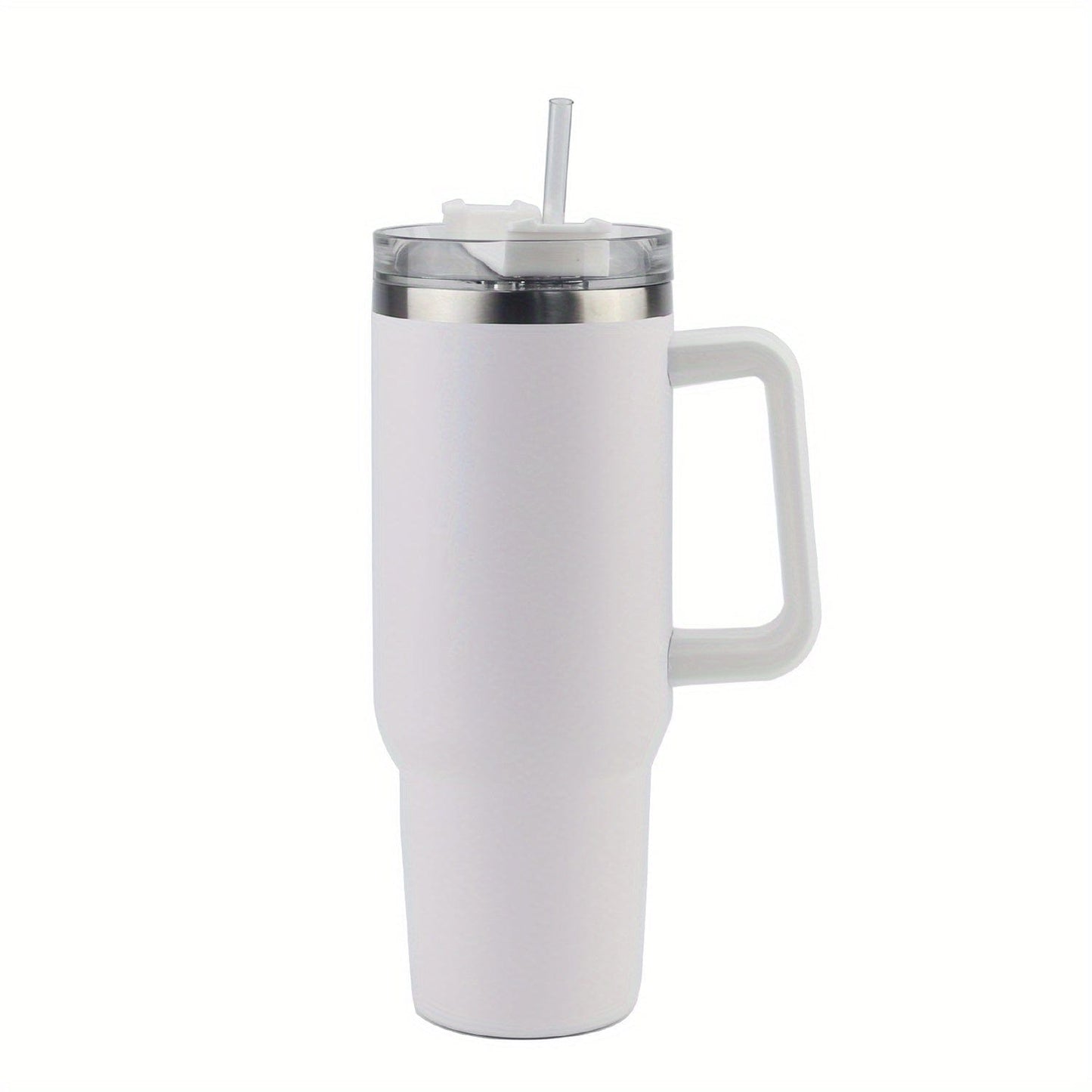 1 Stück 40 Oz Tumbler mit Deckel und Strohhalm, 18/8 Edelstahl Vakuum isolierter Reisebecher, Thermo- & Eiskaffee-Becher, doppelwandige auslaufsichere Sportwasserflasche für heiße und kalte Getränke