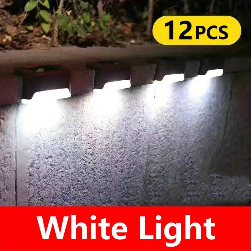 8/12 Packs Solarbodenlichter Außen, LED-Stufenlichter, wasserdichte Solarlichter, Balkonbeleuchtung Dekoration, Patioschritte Zaun, Außenwandleuchten Patio Garten Grundstück Villa Einfahrt Weg