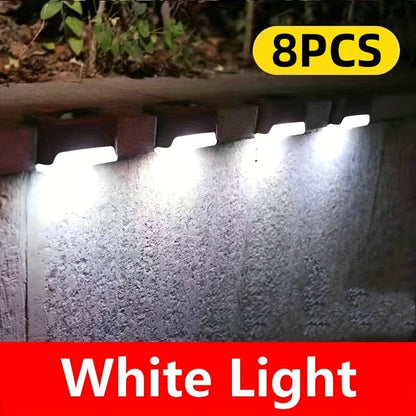 8/12 Packs Solarbodenlichter Außen, LED-Stufenlichter, wasserdichte Solarlichter, Balkonbeleuchtung Dekoration, Patioschritte Zaun, Außenwandleuchten Patio Garten Grundstück Villa Einfahrt Weg