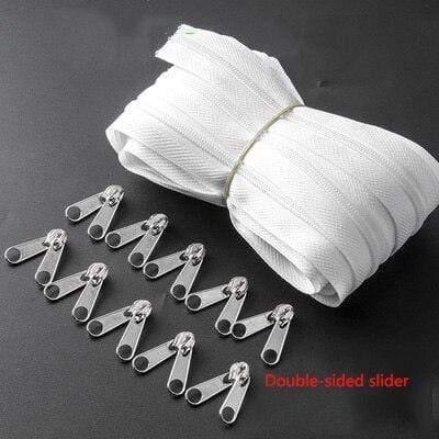 Meetee 10/20M Nylon 3# Zipper with Slider & Stop for Quilt Bags Tent Invisible Clothing Zipper Sewing Craft Supplies