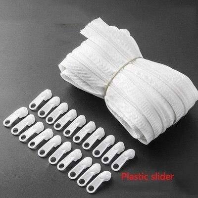 Meetee 10/20M Nylon 3# Zipper with Slider & Stop for Quilt Bags Tent Invisible Clothing Zipper Sewing Craft Supplies