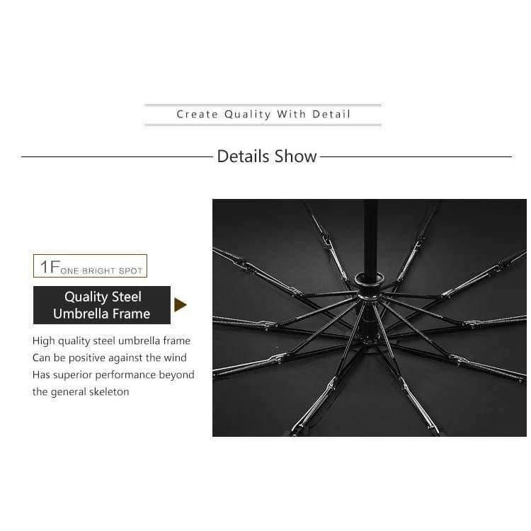 Wind quality durable umbrella rain women automatic 10 spokes luxury wide windproof golf business men for car umbrella