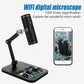 Wireless digital microscope handheld USB HD inspection camera 50x-1000x magnification with flexible stand for iPhone iPad PC