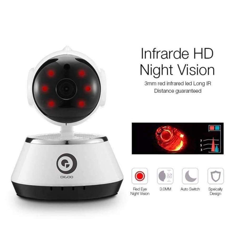 Digoo BB-M1 Wireless WiFi USB Baby Monitor Alarm Home Security IP Camera 64G TF HD 720P Audio Netip Protection Wifi Camera 3.6mm