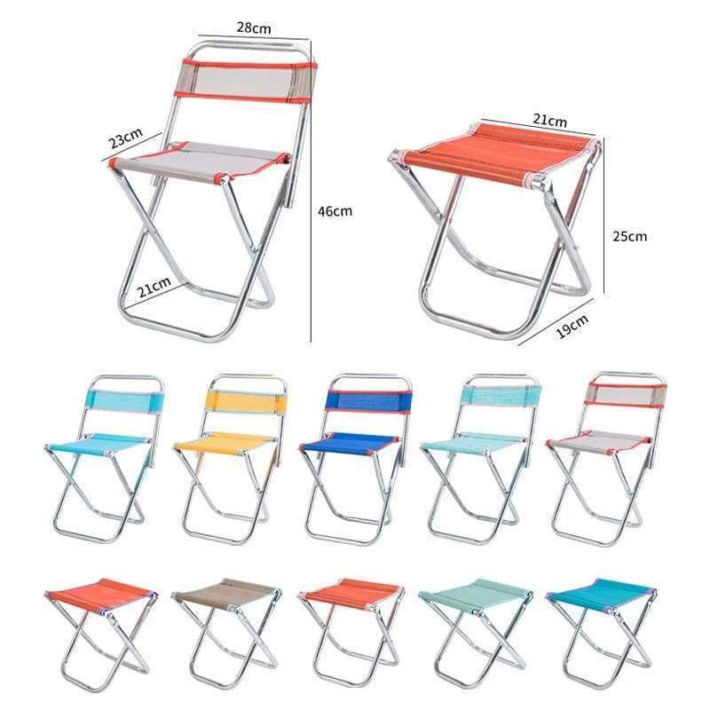 Outdoor-Stühle Kinder Erwachsene Gartenmöbel Strandstuhl ultraleicht Sitz Anglerhocker aus Edelstahl tragbarer Picknickstuhl