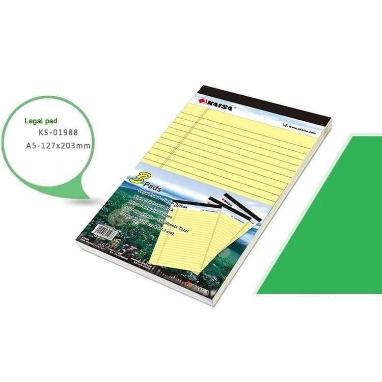 Schreibblock Memo Pad USA Stil Legal Pad A5 50 Blätter* 3PCS Notizblockpapier Büro Schulbedarf Notizbücher Schreibblöcke