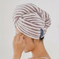 1 Stück Streifen Schnelltrocknendes Haartuch Wrap, Bequemes Schnelltrocknendes Haarturban, Weiches Haartrockentuch, Premium Kopf-Handtuch Wrap, Badezimmerbedarf, Haushaltsbedarf