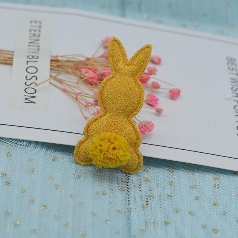 24 pieces/lot 2.8*5 cm felt rabbit pads patches applications for craft clothing sewing supplies DIY hairpin accessories