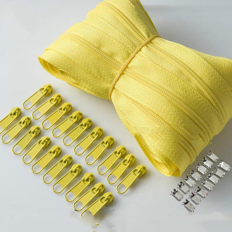 Meetee 10/20M Nylon 3# Zipper with Slider & Stop for Quilt Bags Tent Invisible Clothing Zipper Sewing Craft Supplies