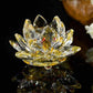 85mm Kristall Lotus Kunsthandwerk Glasblumen Miniaturen Briefbeschwerer Tischornamente Geschenk Heimdekoration Zubehör