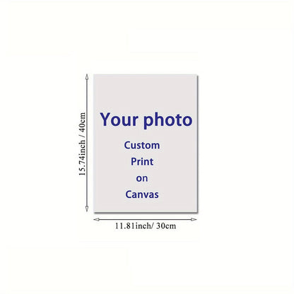 1pc Ungerahmtes personalisiertes Leinwandbild, benutzerdefinierter Leinwanddruck Poster große Größe Ihr Foto Ölgemälde auf Leinwand Wandkunst Dekor Bild für Familie/Haustier/Liebhaber, Fotodrucke