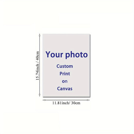 1pc Ungerahmtes personalisiertes Leinwandbild, benutzerdefinierter Leinwanddruck Poster große Größe Ihr Foto Ölgemälde auf Leinwand Wandkunst Dekor Bild für Familie/Haustier/Liebhaber, Fotodrucke