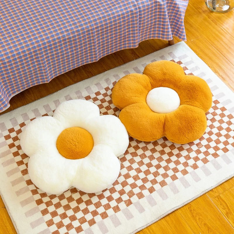 Plüsch Gänseblümchen Dekokissen