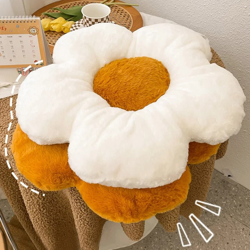 Plüsch Gänseblümchen Dekokissen