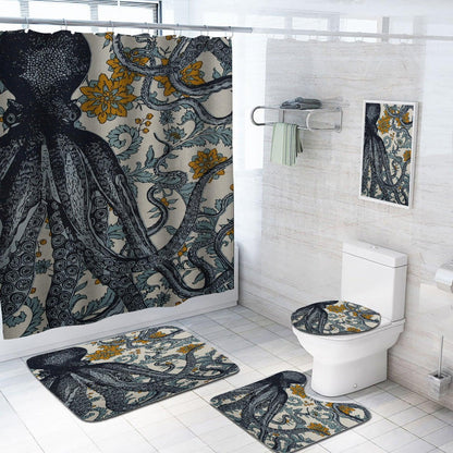 Floral Gedruckte Wasserdichte Duschvorhang