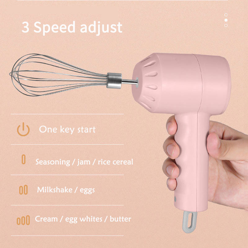 Frendorf | Tragbarer Handmixer Elektrisch Kabelloser Lebensmittelmixer 3 Geschwindigkeits Milchaufschäumer