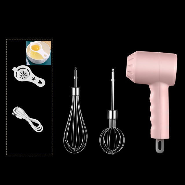 Frendorf | Tragbarer Handmixer Elektrisch Kabelloser Lebensmittelmixer 3 Geschwindigkeits Milchaufschäumer