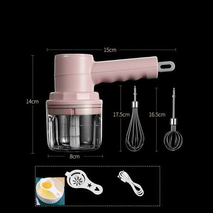 Frendorf | Tragbarer Handmixer Elektrisch Kabelloser Lebensmittelmixer 3 Geschwindigkeits Milchaufschäumer