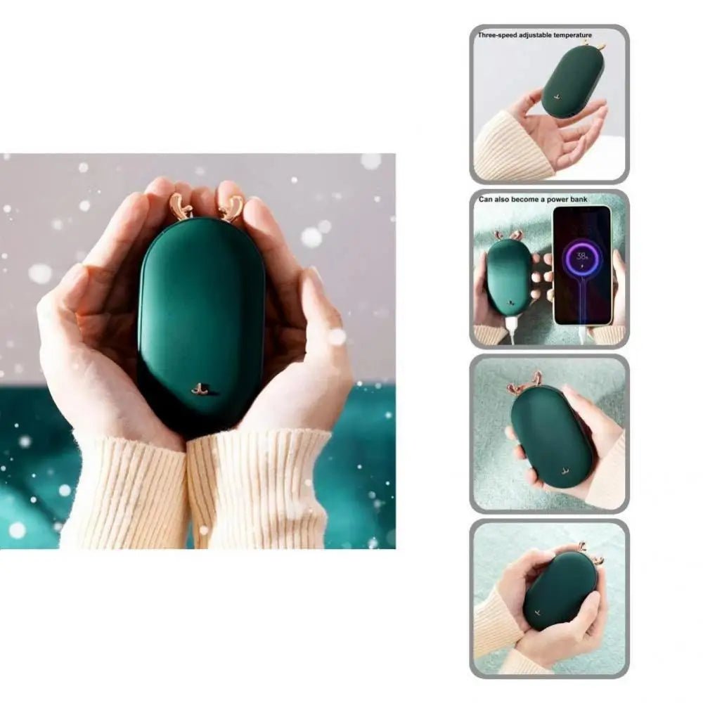 Frendorf | Tragbare Handwärmer & Powerbank – 2-in-1-Gerät mit 10.000mAh Batterie mit Temperaturanzeige, einstellbarer Wärme, perfektes Weihnachtsgeschenk