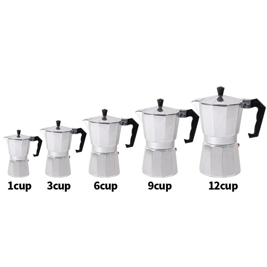 Portabler Home Moka Pot Aluminium mit Pulverperkolator