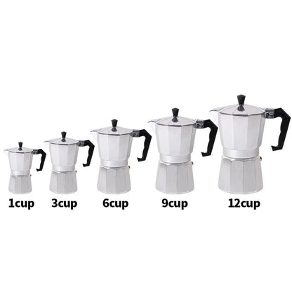 Portabler Home Moka Pot Aluminium mit Pulverperkolator