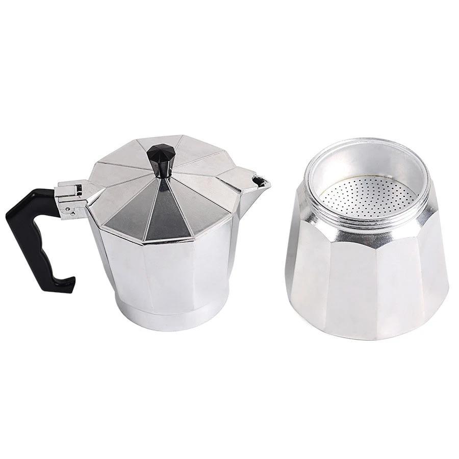 Portabler Home Moka Pot Aluminium mit Pulverperkolator
