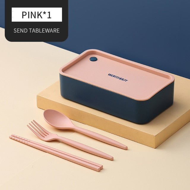 Tragbare Lunchbox für Kinder Mikrowellengeeignete Box mit beweglichem Fach