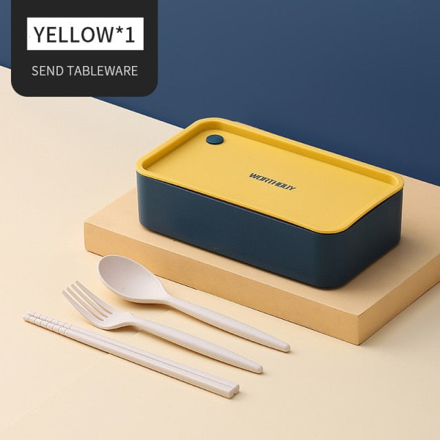 Tragbare Lunchbox für Kinder Mikrowellengeeignete Box mit beweglichem Fach