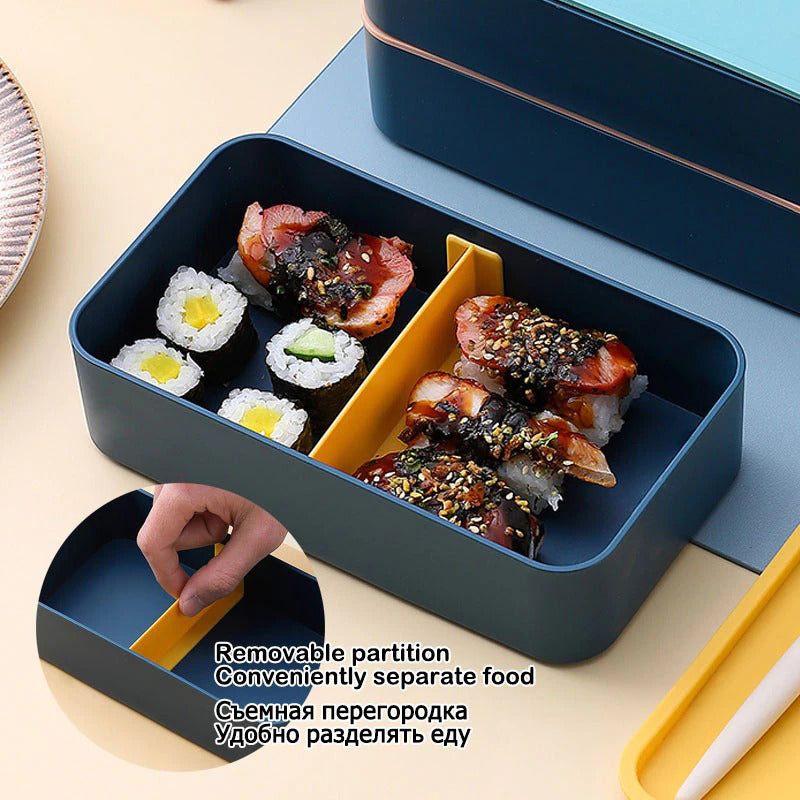 Tragbare Lunchbox für Kinder Mikrowellengeeignete Box mit beweglichem Fach