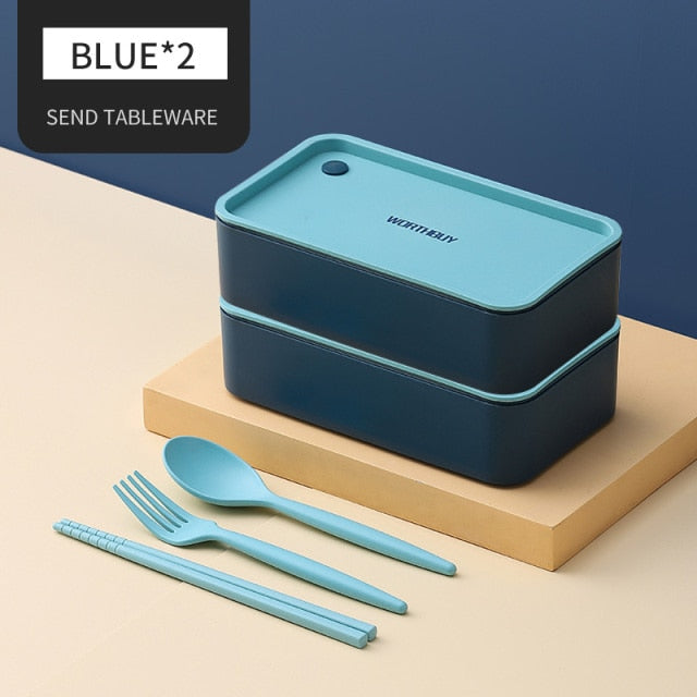 Tragbare Lunchbox für Kinder Mikrowellengeeignete Box mit beweglichem Fach
