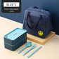 Tragbare Lunchbox für Kinder Mikrowellengeeignete Box mit beweglichem Fach
