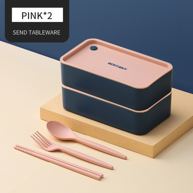 Tragbare Lunchbox für Kinder Mikrowellengeeignete Box mit beweglichem Fach