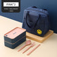Tragbare Lunchbox für Kinder Mikrowellengeeignete Box mit beweglichem Fach
