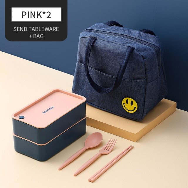 Tragbare Lunchbox für Kinder Mikrowellengeeignete Box mit beweglichem Fach