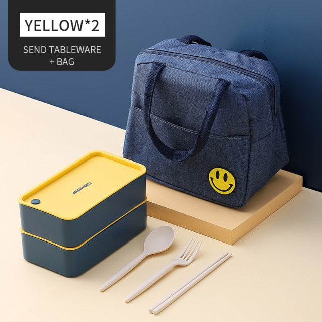Tragbare Lunchbox für Kinder Mikrowellengeeignete Box mit beweglichem Fach