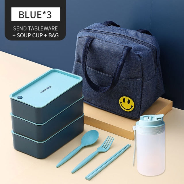 Tragbare Lunchbox für Kinder Mikrowellengeeignete Box mit beweglichem Fach
