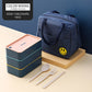 Tragbare Lunchbox für Kinder Mikrowellengeeignete Box mit beweglichem Fach