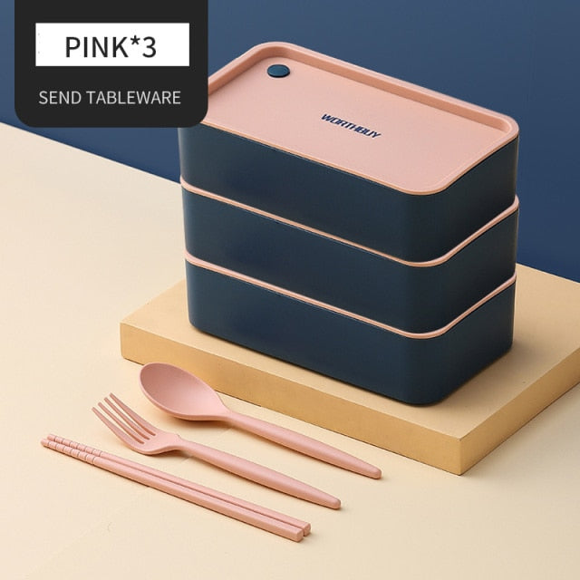 Tragbare Lunchbox für Kinder Mikrowellengeeignete Box mit beweglichem Fach