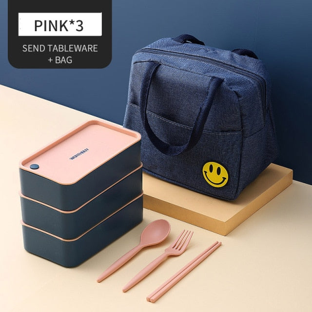Tragbare Lunchbox für Kinder Mikrowellengeeignete Box mit beweglichem Fach