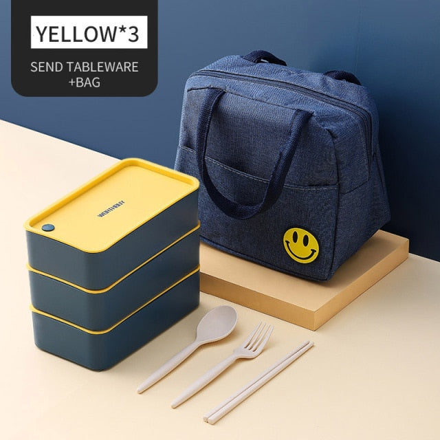 Tragbare Lunchbox für Kinder Mikrowellengeeignete Box mit beweglichem Fach