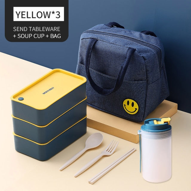 Tragbare Lunchbox für Kinder Mikrowellengeeignete Box mit beweglichem Fach