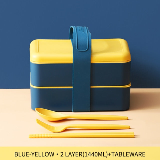 Tragbare Lunchbox für Kinder Mikrowellengeeignete Box mit beweglichem Fach