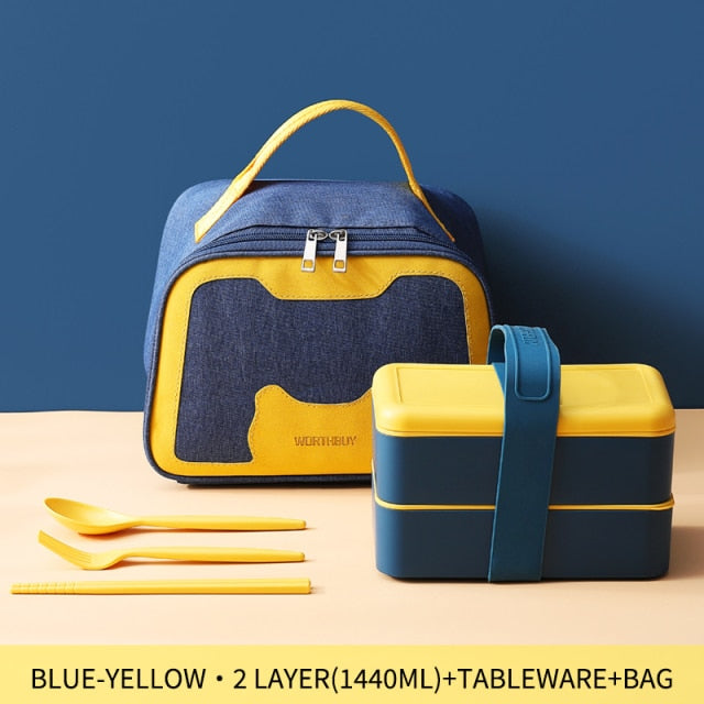 Tragbare Lunchbox für Kinder Mikrowellengeeignete Box mit beweglichem Fach